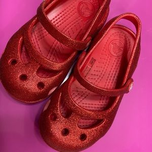 Glitter Toddler Crocs Size 8